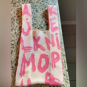 Letter Graphic Crochet Bag